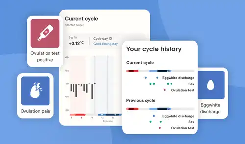 Image de différents écrans de l'application Clue